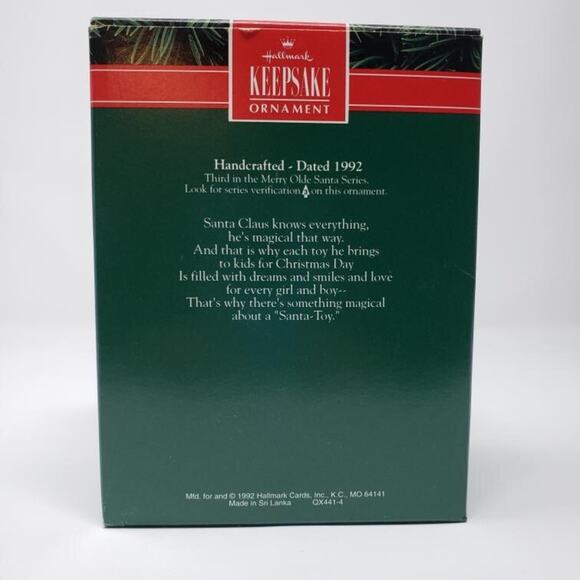 1992 Hallmark Merry Olde Santa#3 Handcrafted Keepsake Holiday Christmas Ornament - Picture 2 of 6